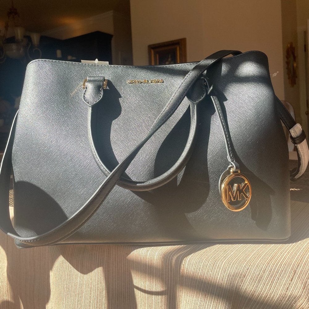 Michael Kors Black Leather Handbag, Tote bag, Purse, Work Bag